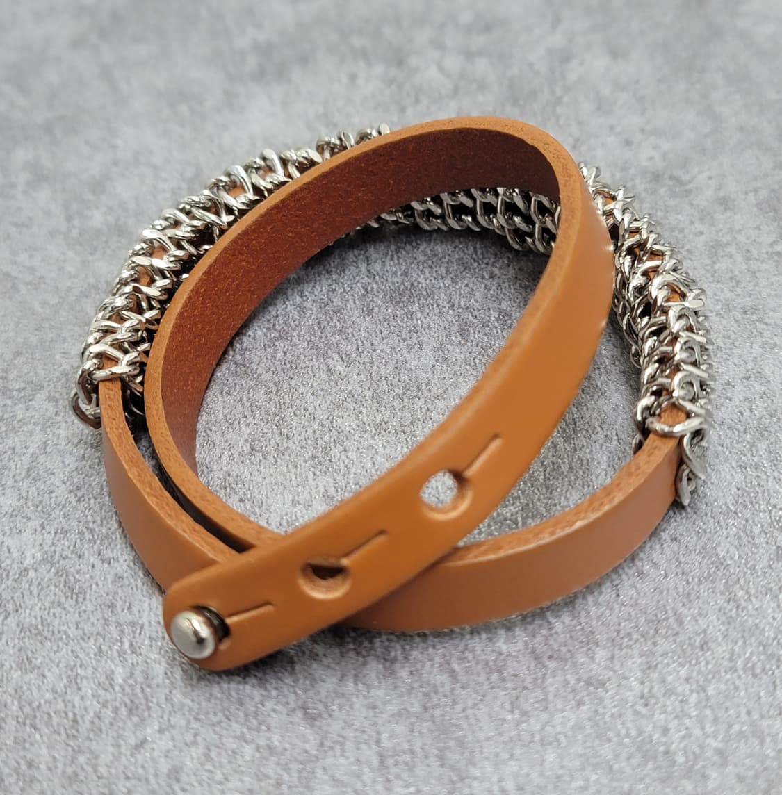 브라운 레더 체인팔찌 상품이미지9