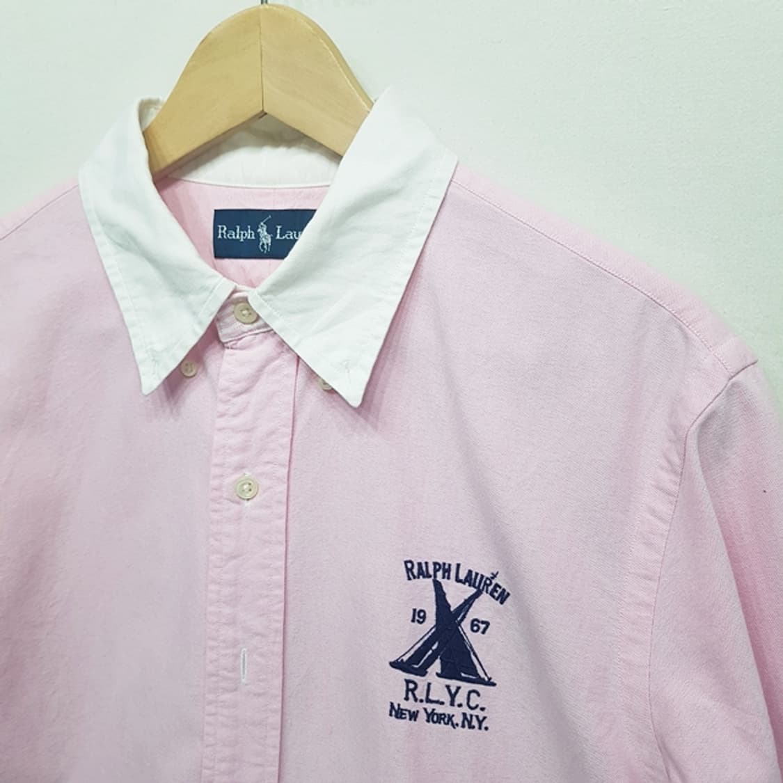 랄프로렌 버튼다운 셔츠 핑크 남성용 상품이미지3