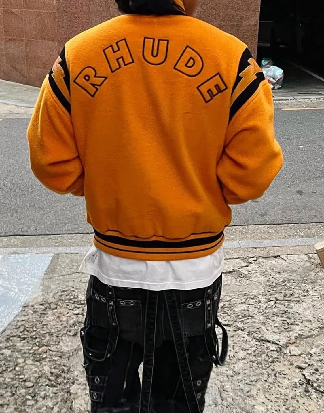 L) RHUDE 루드 라이트닝 바시티 상품이미지10