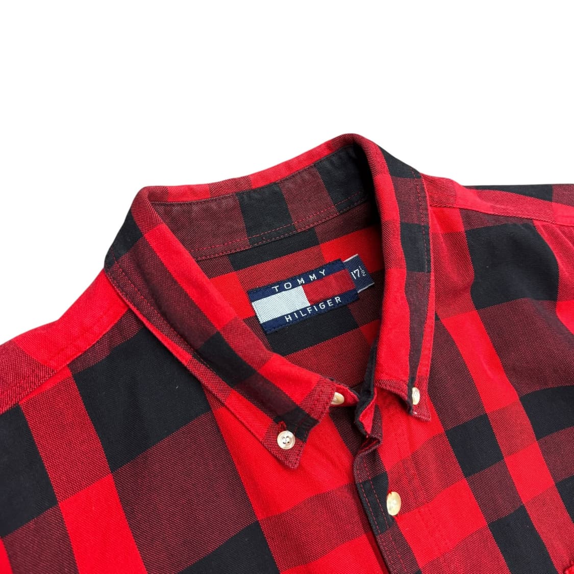 80s 타미힐피거 럼버잭 셔츠 made in KOREA (XL)   상품이미지4