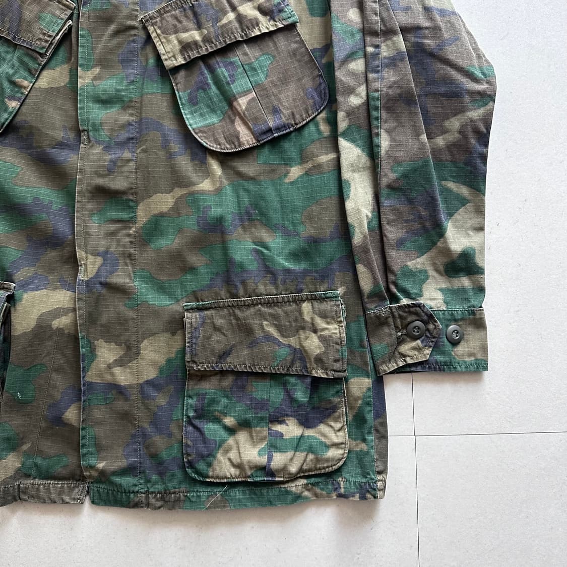 70s 미군 오리지널 ERDL 립스탑 정글퍼티그 자켓 S-R 상품이미지3