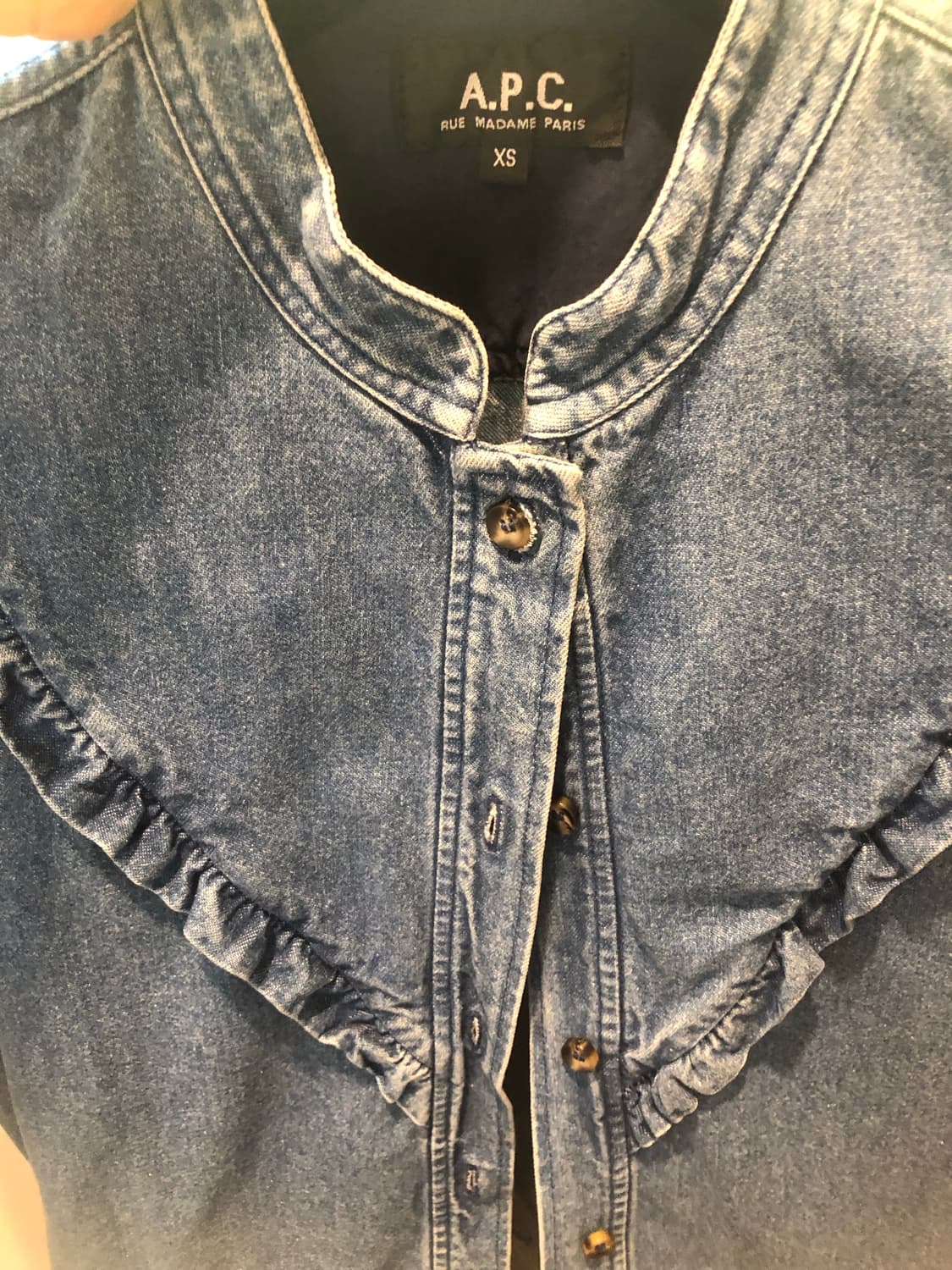 A.P.C 러플 디테일 데님 블라우스 상품이미지3