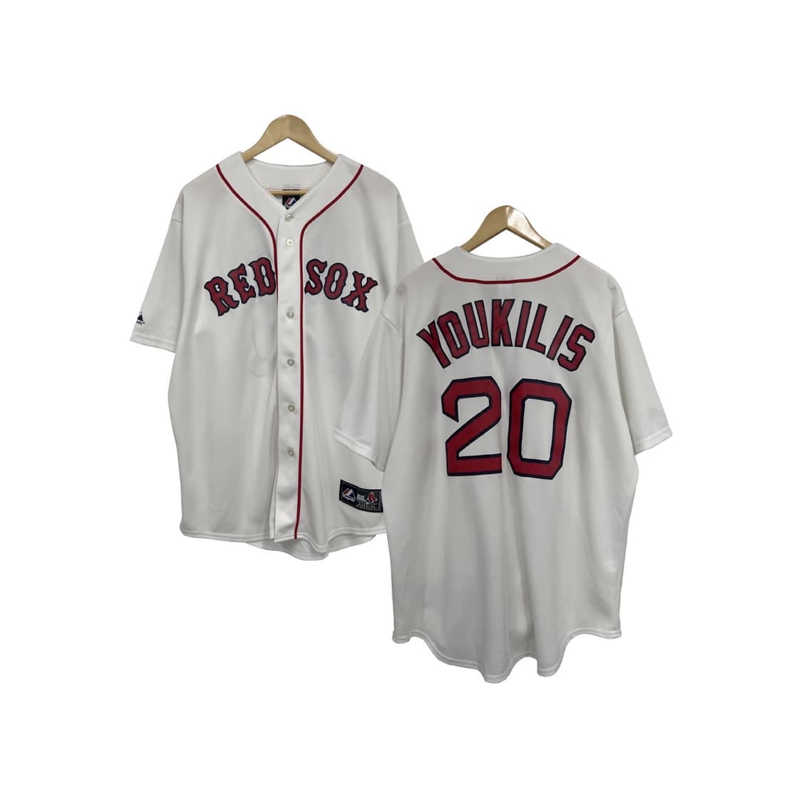 마제스틱 레드삭스 케빈 유킬리스 마킹 유니폼 반팔 져지 상품이미지1