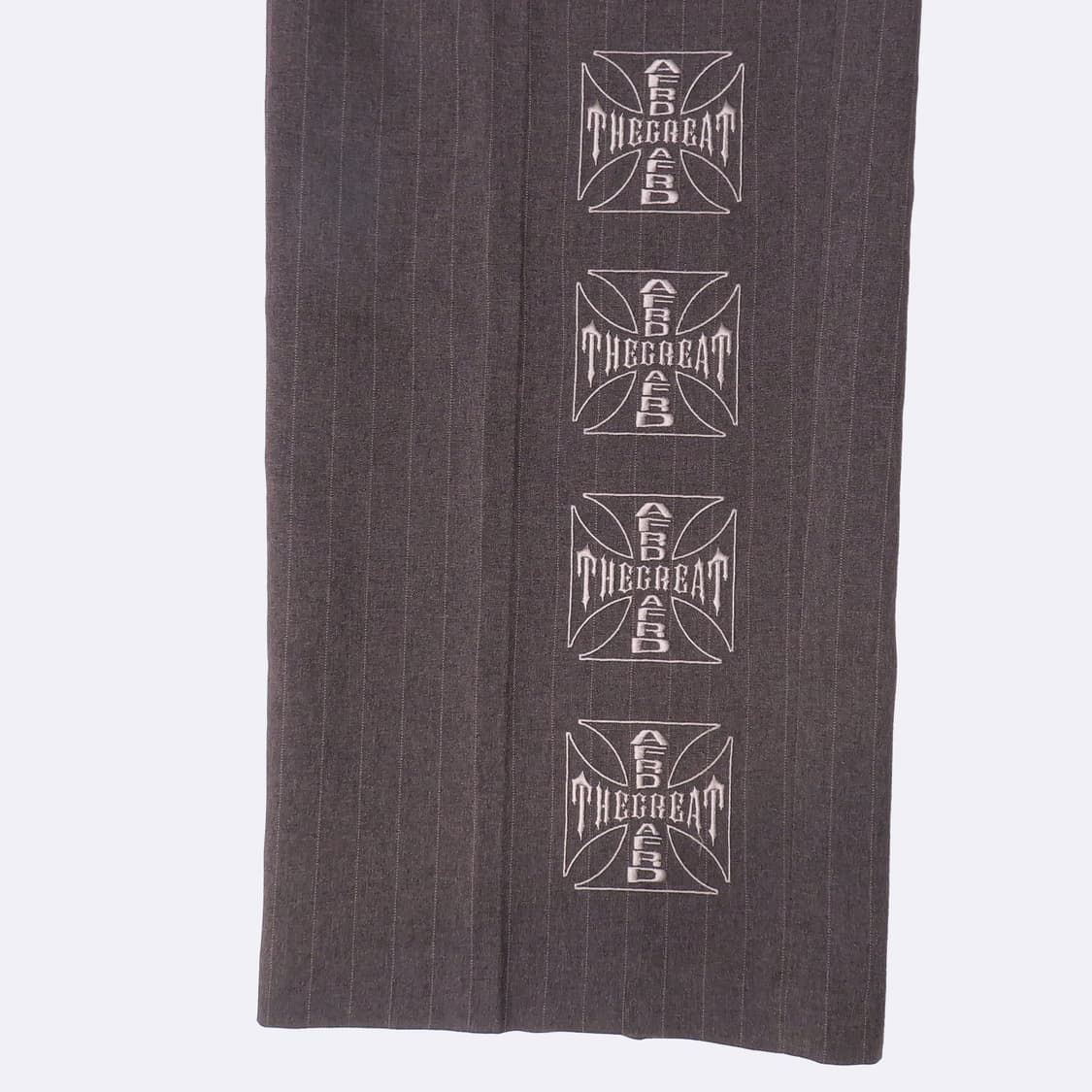 헤리티지플로스 알프레드 그레이 스트라이프 와이드 슬랙스 팬츠 30 상품이미지3