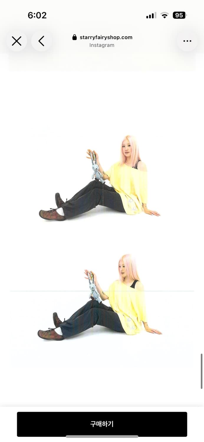 스테리페어리 Pasha Loose T-Shirt Light Yellow 상품이미지6