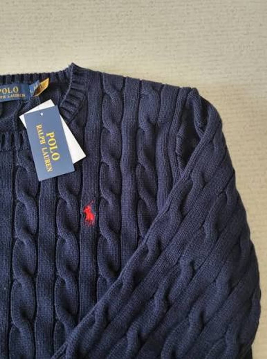 폴로 랄프로렌 케이블 니트 네이비 색상 XL 상품이미지2