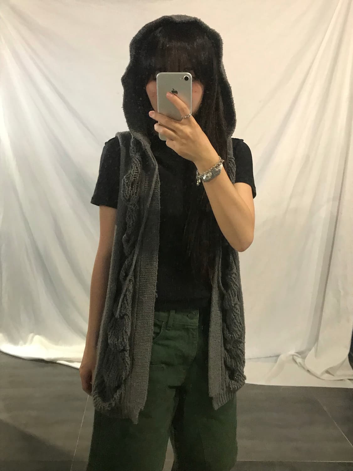 damage knit hoodie vest  상품이미지6