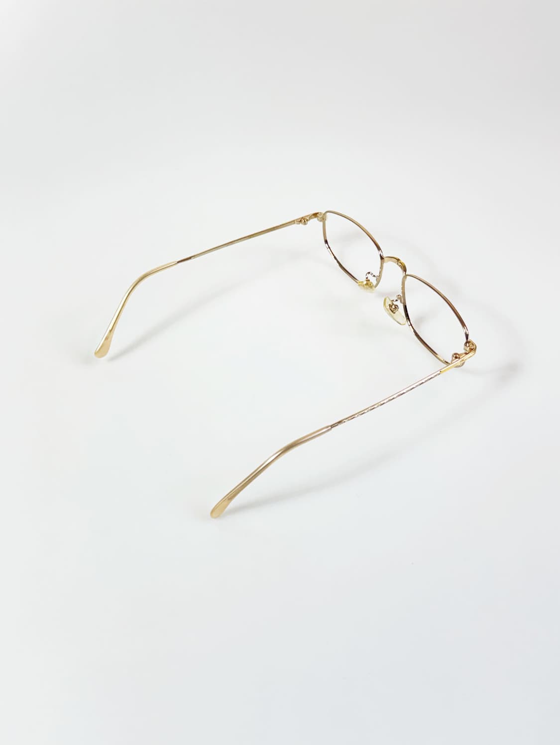 90s JERICO JAPAN 골드 슬림 스퀘어 메탈 빈티지 안경 상품이미지4