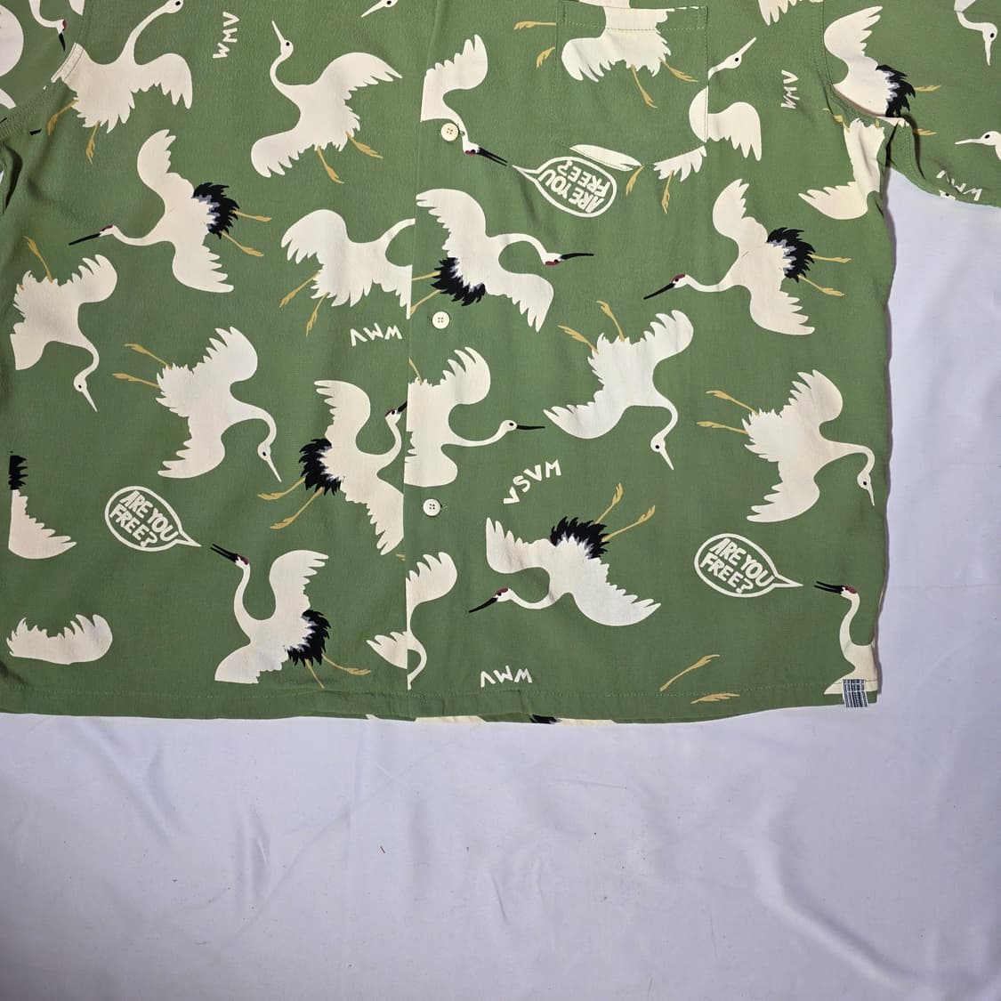 [5]비즈빔 크로스비 셔츠 숏슬리브 히카쿠 라이트 그린 하와이안 셔츠 상품이미지5