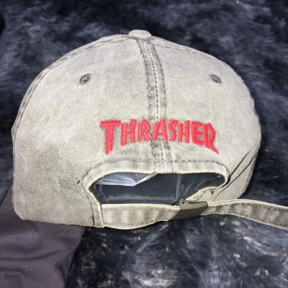 투티/0364 THRASHER 트레셔 흑청 패치 로고 빈티지 Y2K 캡 상품이미지5