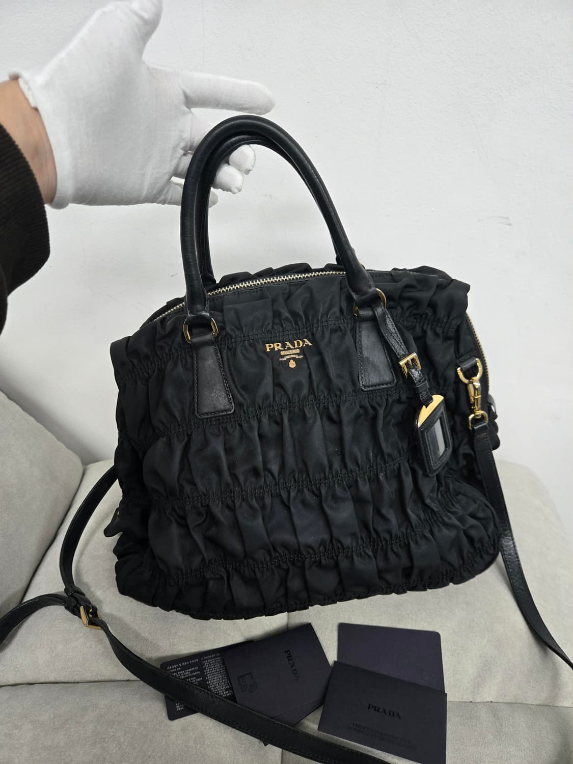 [보증서 정품] 프라다 고프레 숄더백 상품이미지4