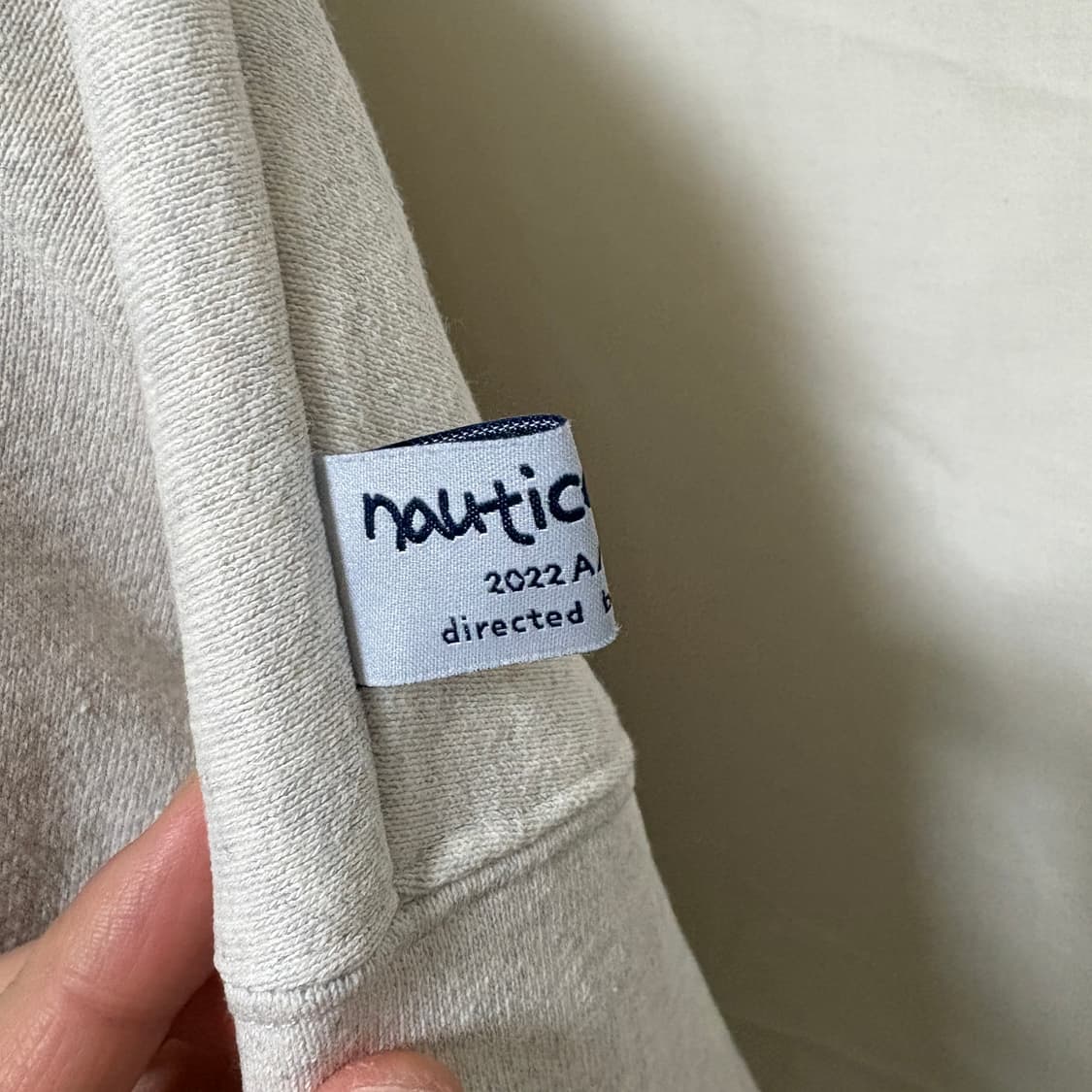 노티카 재팬 아치로고 하프집업 맨투맨 스웻셔츠 / 오트밀, M 상품이미지5