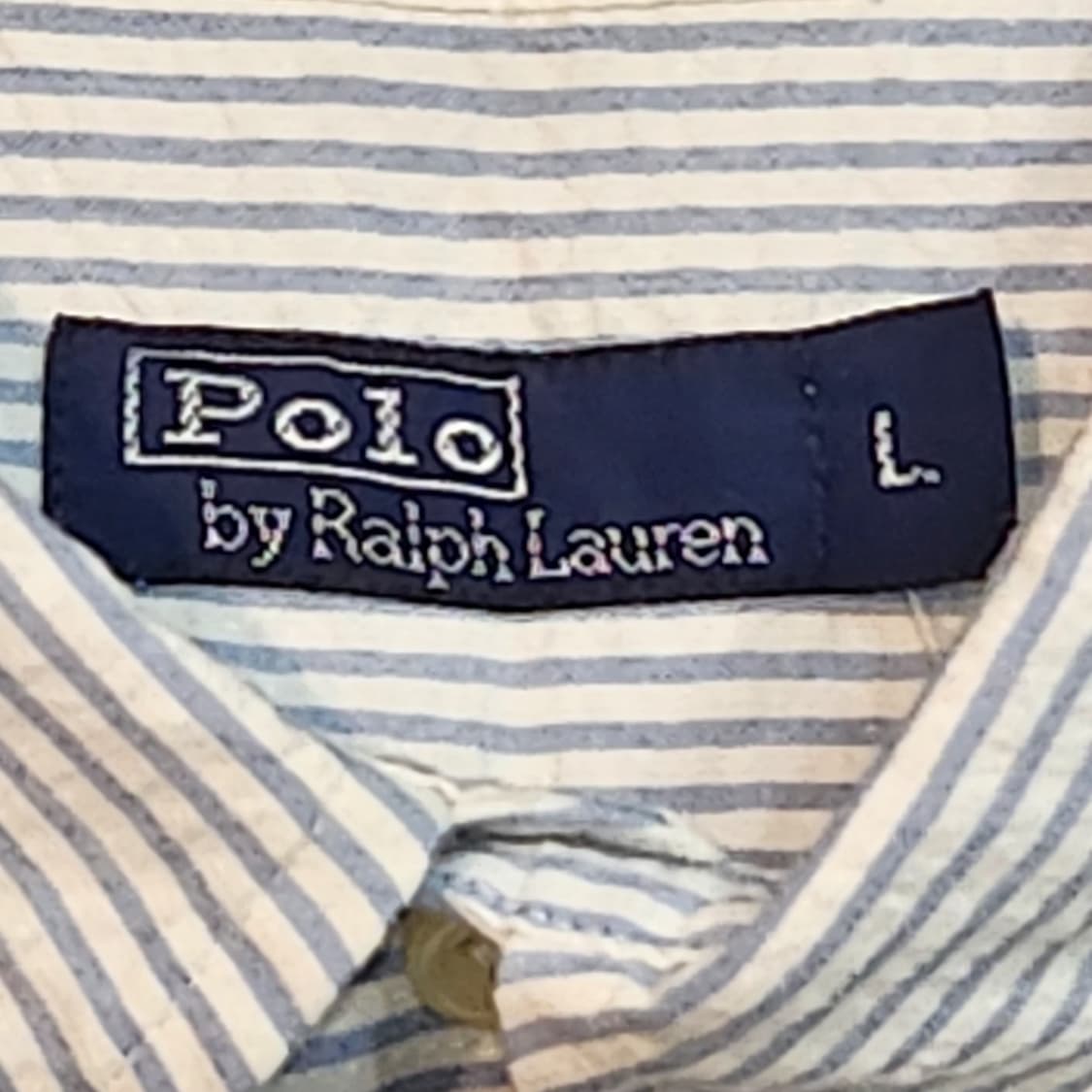 폴로 랄프로렌 스트라이프 반팔 셔츠 (L) 상품이미지2