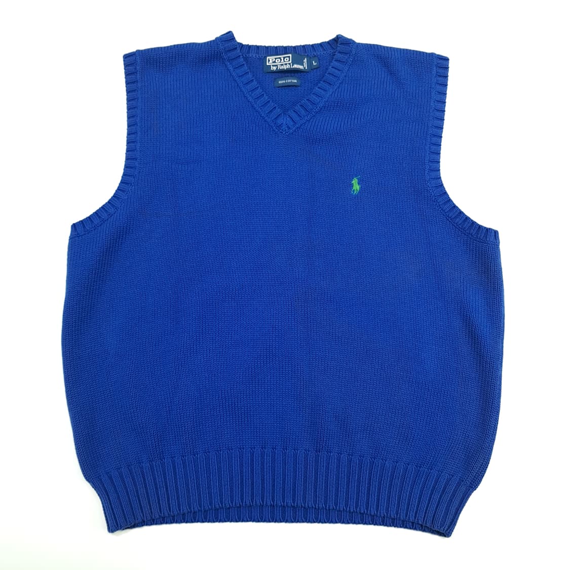 CN750 L 폴로 랄프로렌 블루 니트 조끼 베스트 상품이미지1