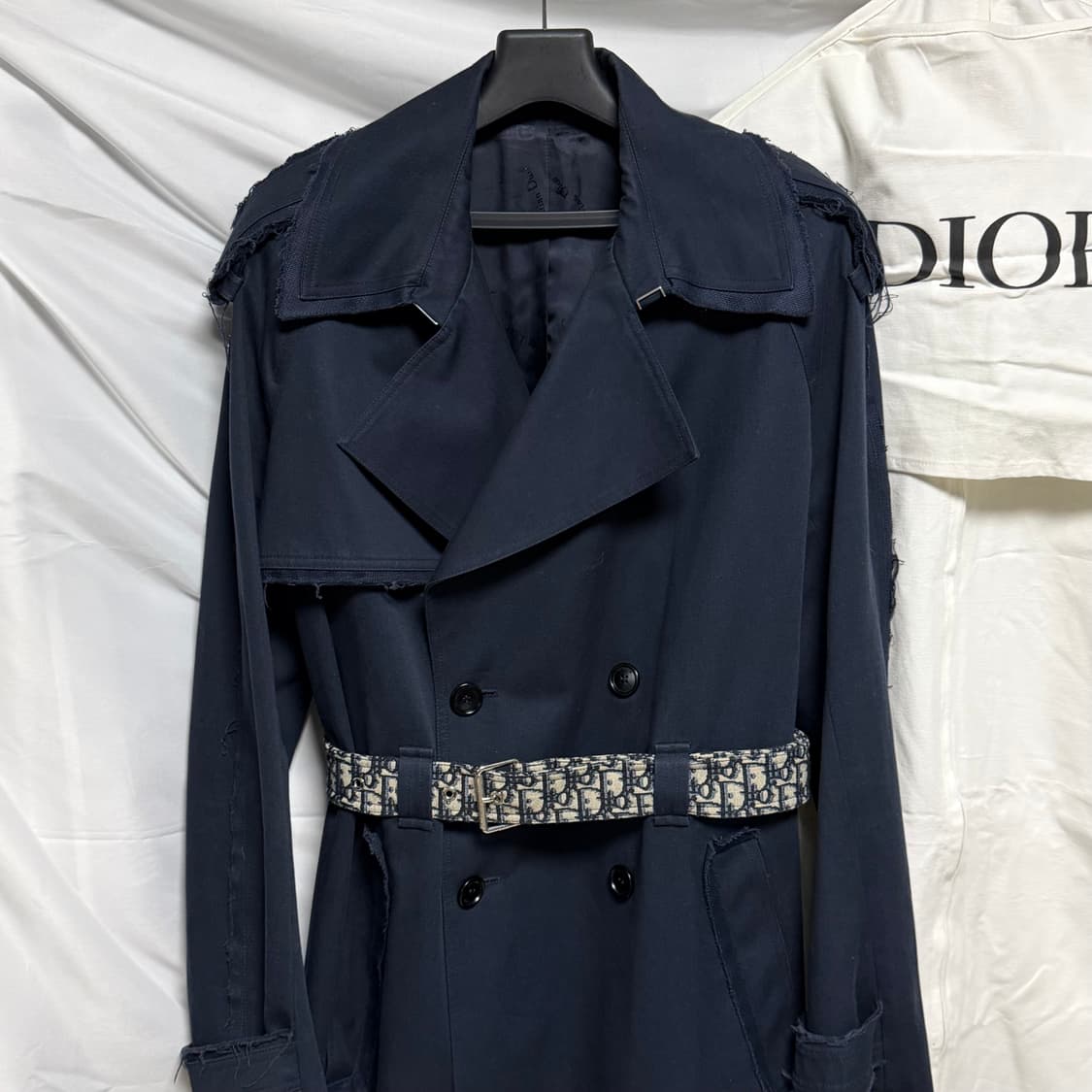 [S+급/46] 디올 오블리크 벨티드 디스트로이트 오버 코트 상품이미지2