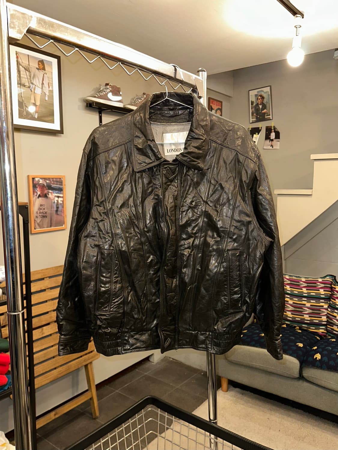 90’s London Fog genuine leather jacket 상품이미지4