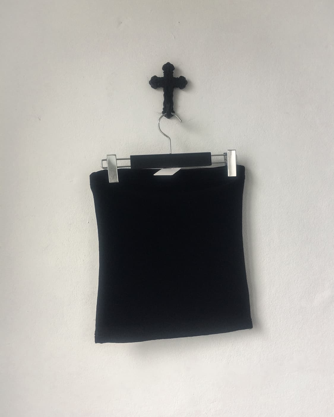 Velvet lettering tube top 상품이미지2