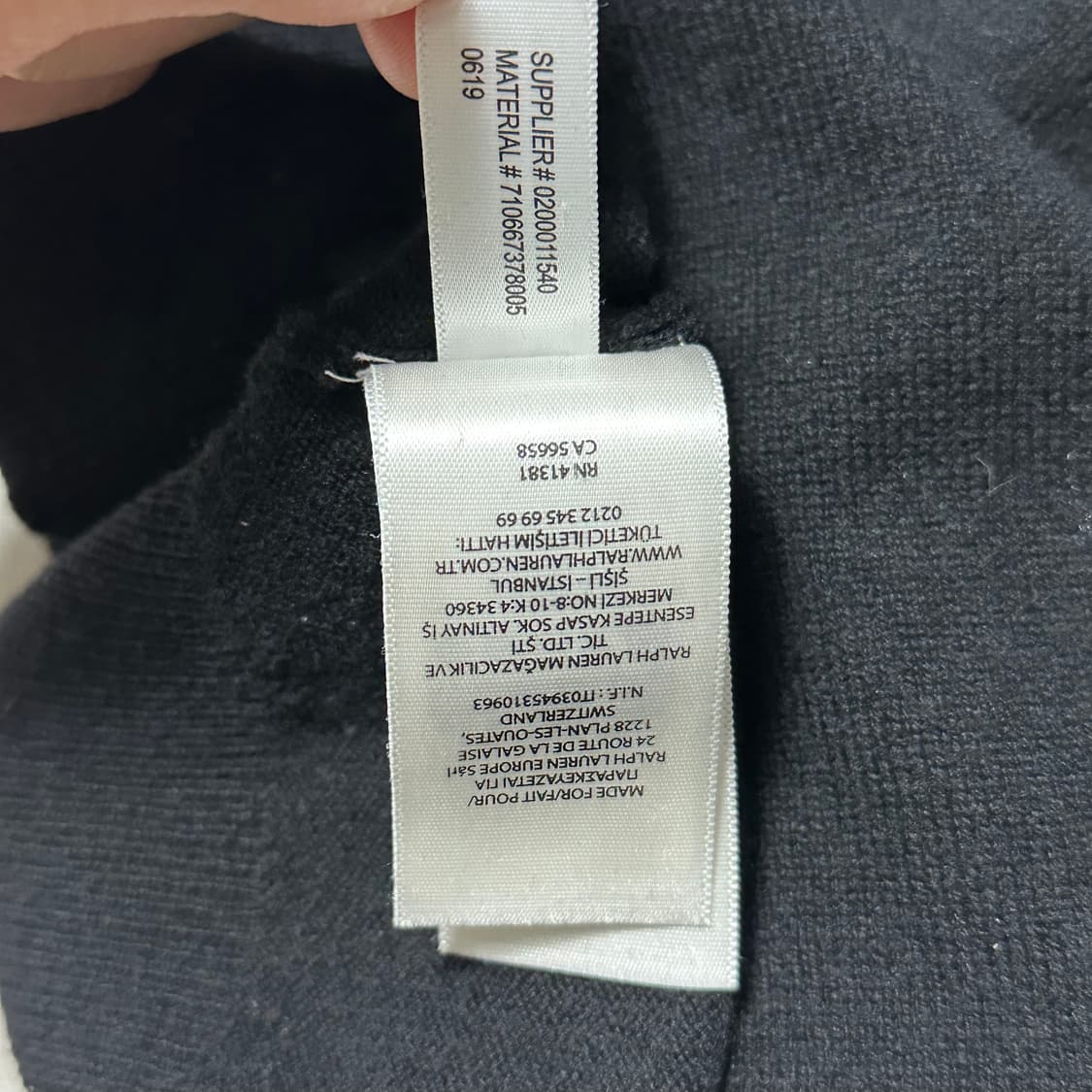 M 폴로랄프로렌 블랙 울 니트 상품이미지5