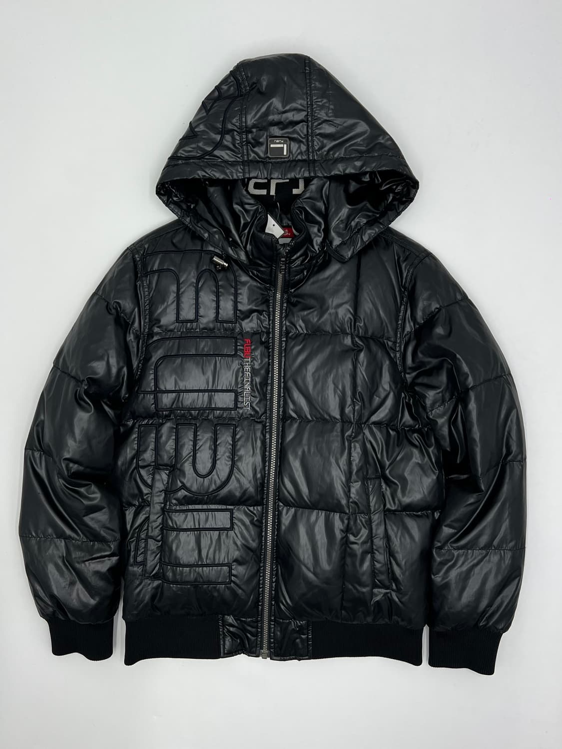 후부 자수 후드 패딩 상품이미지1