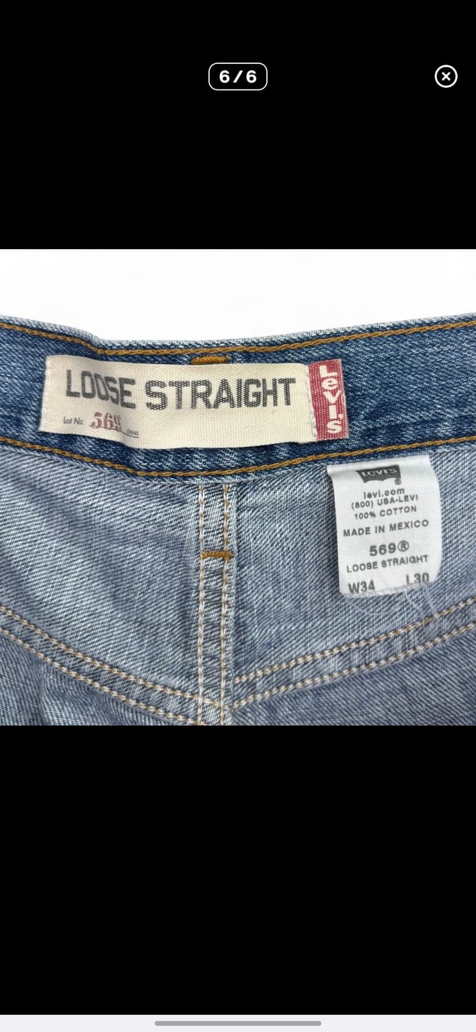 00s Levi's 569 루즈 스트레이트 made in mexico 상품이미지7