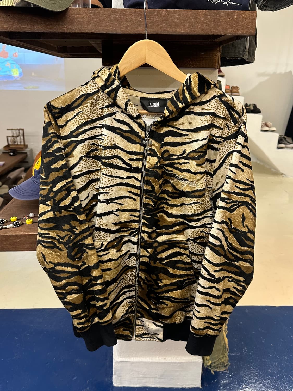 Hazuki y2k 레오파드 플리스 후드집업 상품이미지6