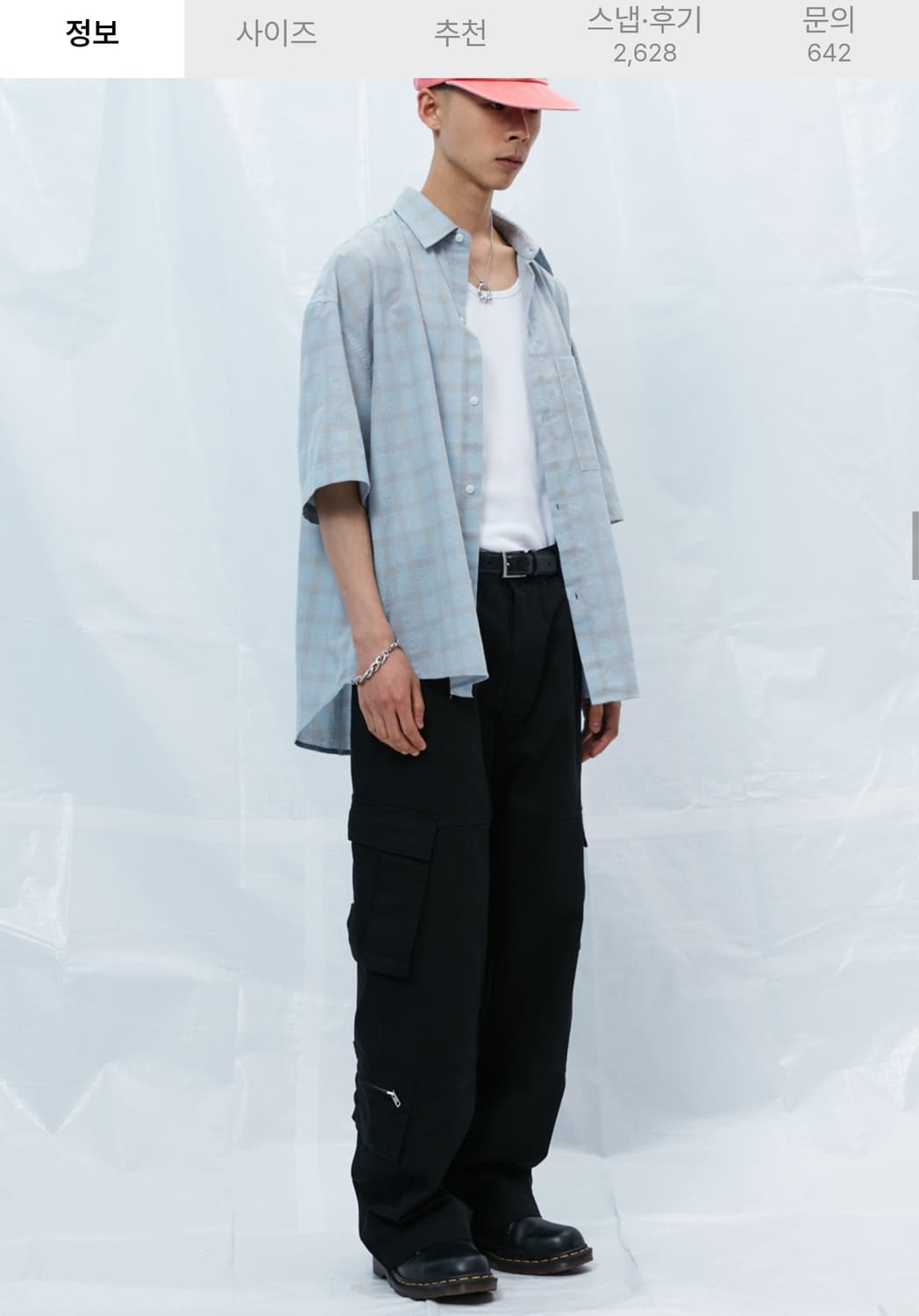 (품절사이즈) 감마갤러리 세미와이드 워시드 멀티 카고팬츠 블랙 (S) 상품이미지2