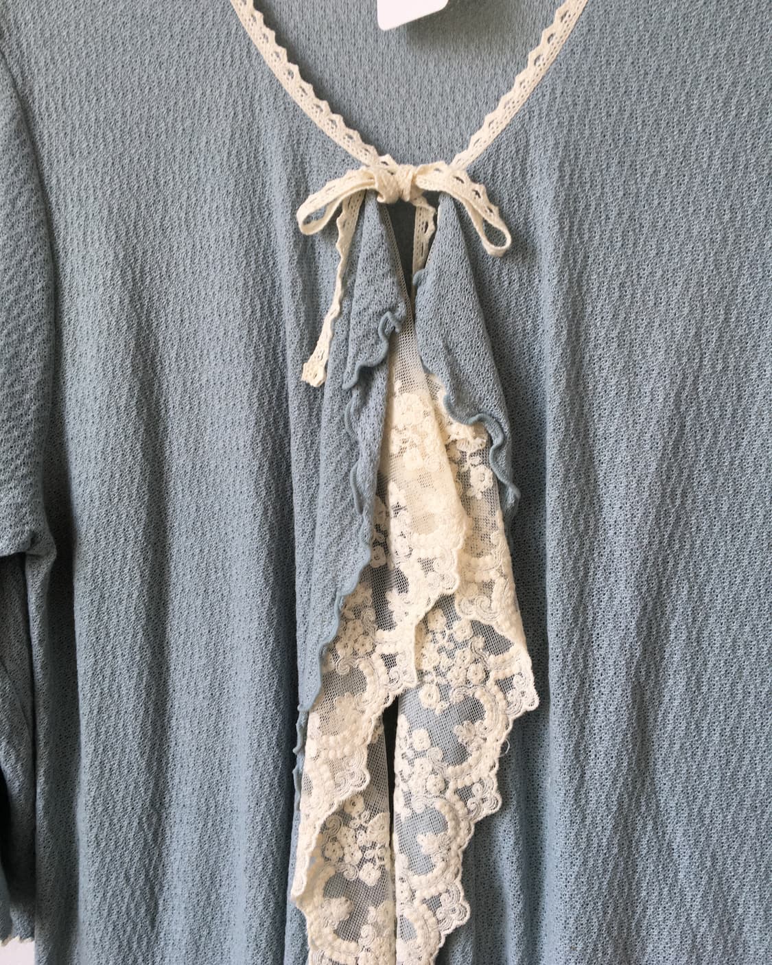 Lace trimming knit cardigan 상품이미지5