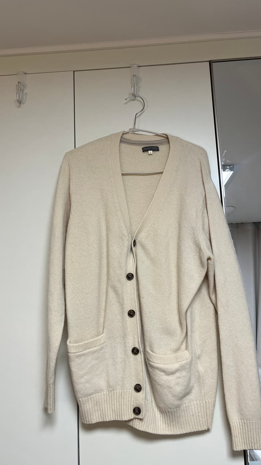 아이보리 크림 캐시미어 가디건 상품이미지1
