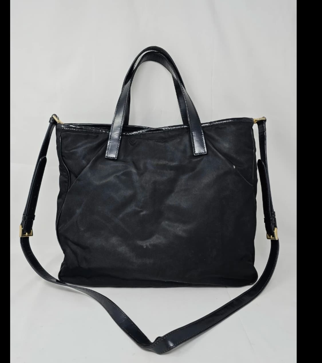 정품 프라다 블랙 나일론 숄더백 상품이미지3