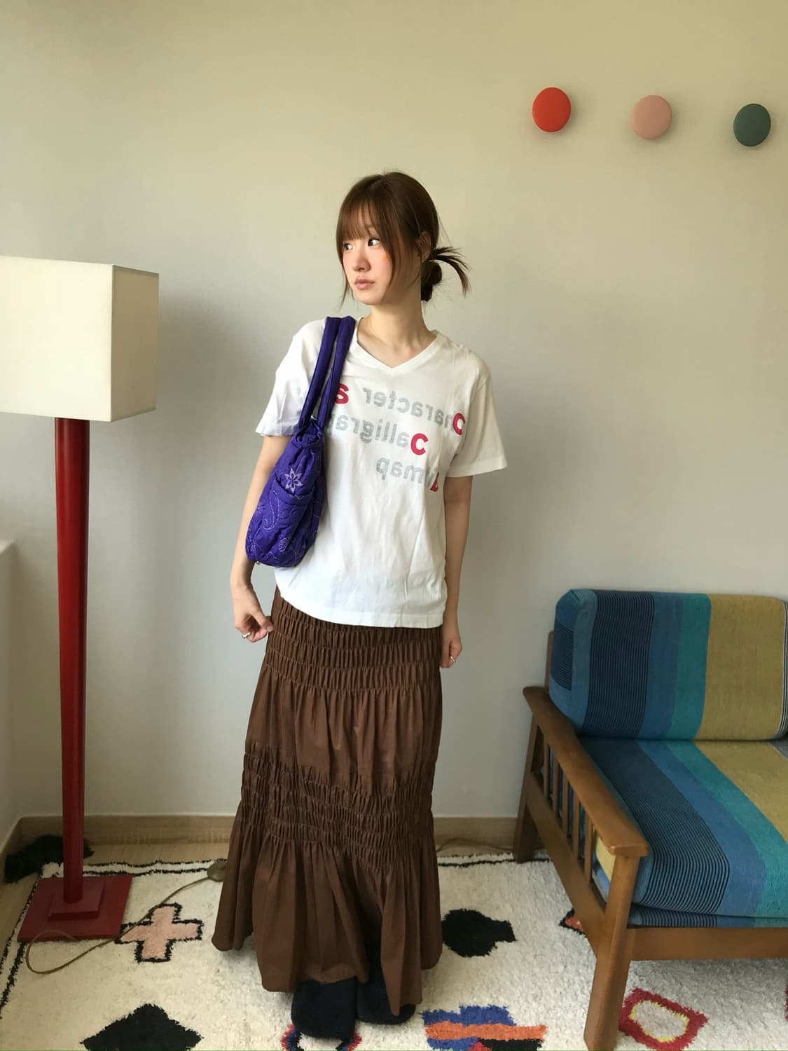 wrinkle maxi skirt  상품이미지1