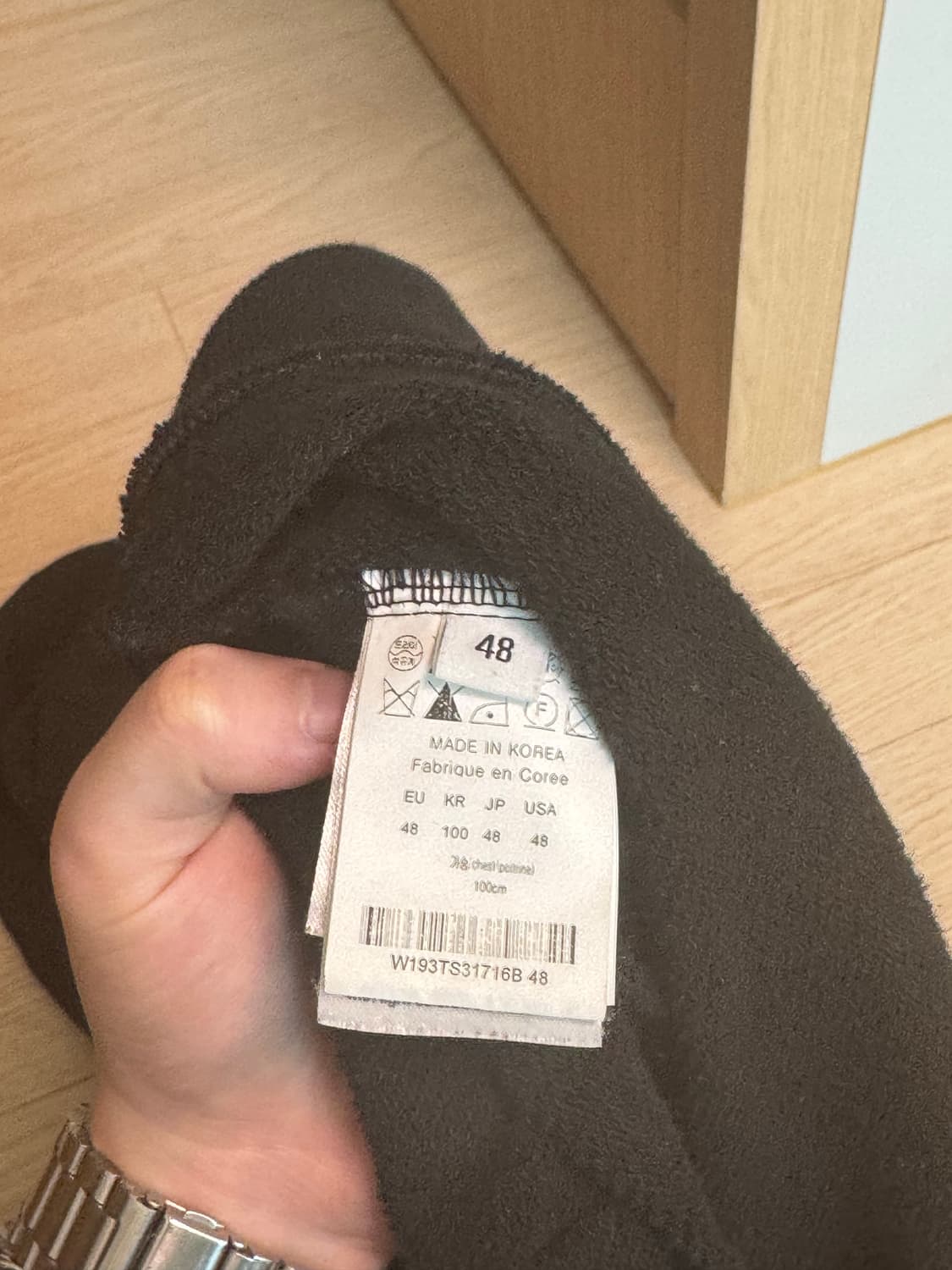 우영미 백로고후드 48사이즈 블랙 상품이미지3