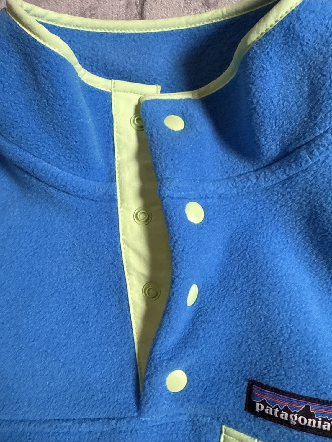 10s 파타고니아 신칠라 스냅-T 블루/라임 상품이미지3