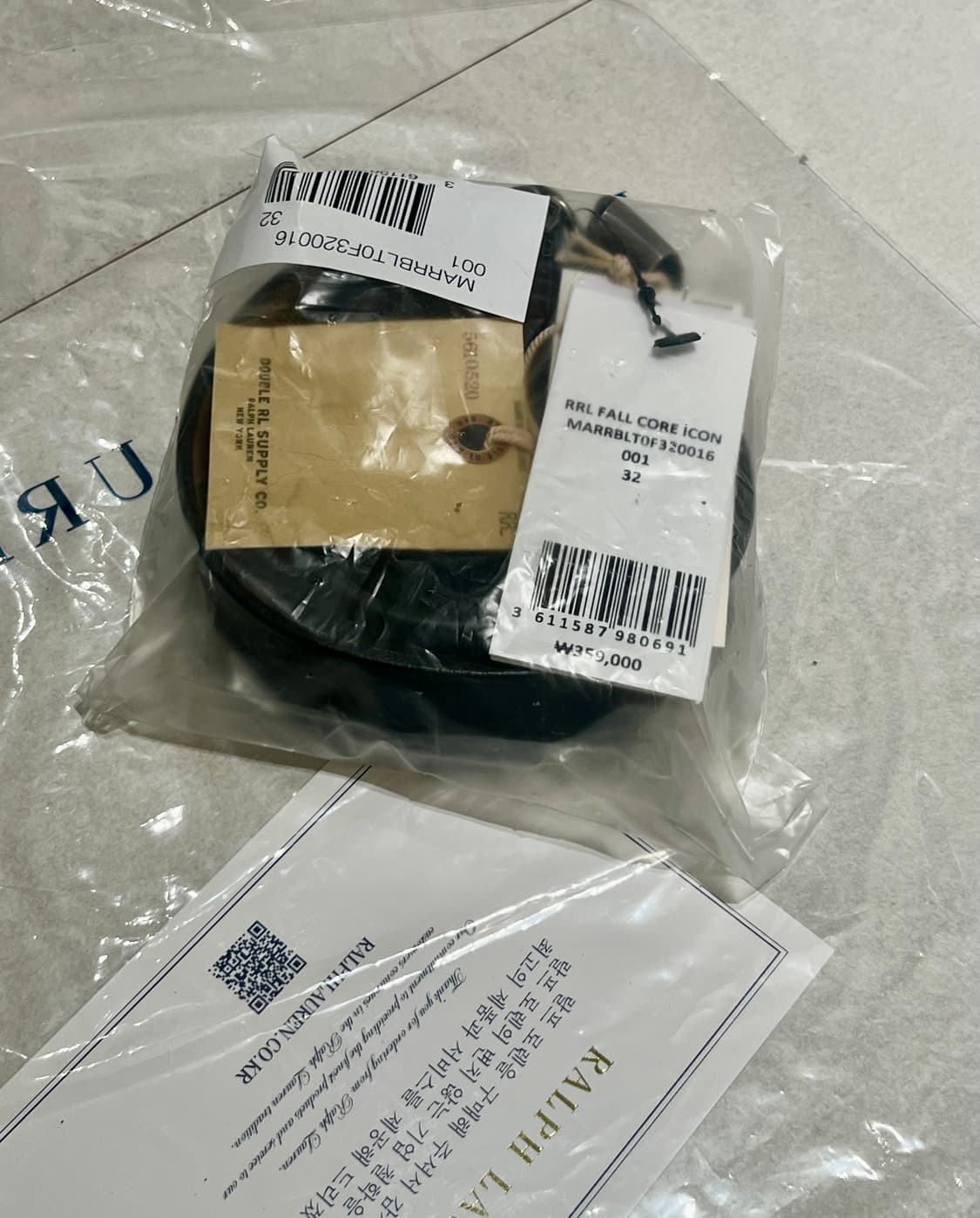 더블알엘 빈센스 벨트 브라운 32 상품이미지2