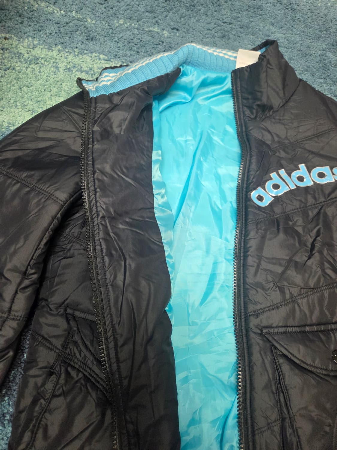 00s아디다스 y2k 하늘색 바람막이 져지집업 점퍼 올드스쿨 희귀 대대장 상품이미지2