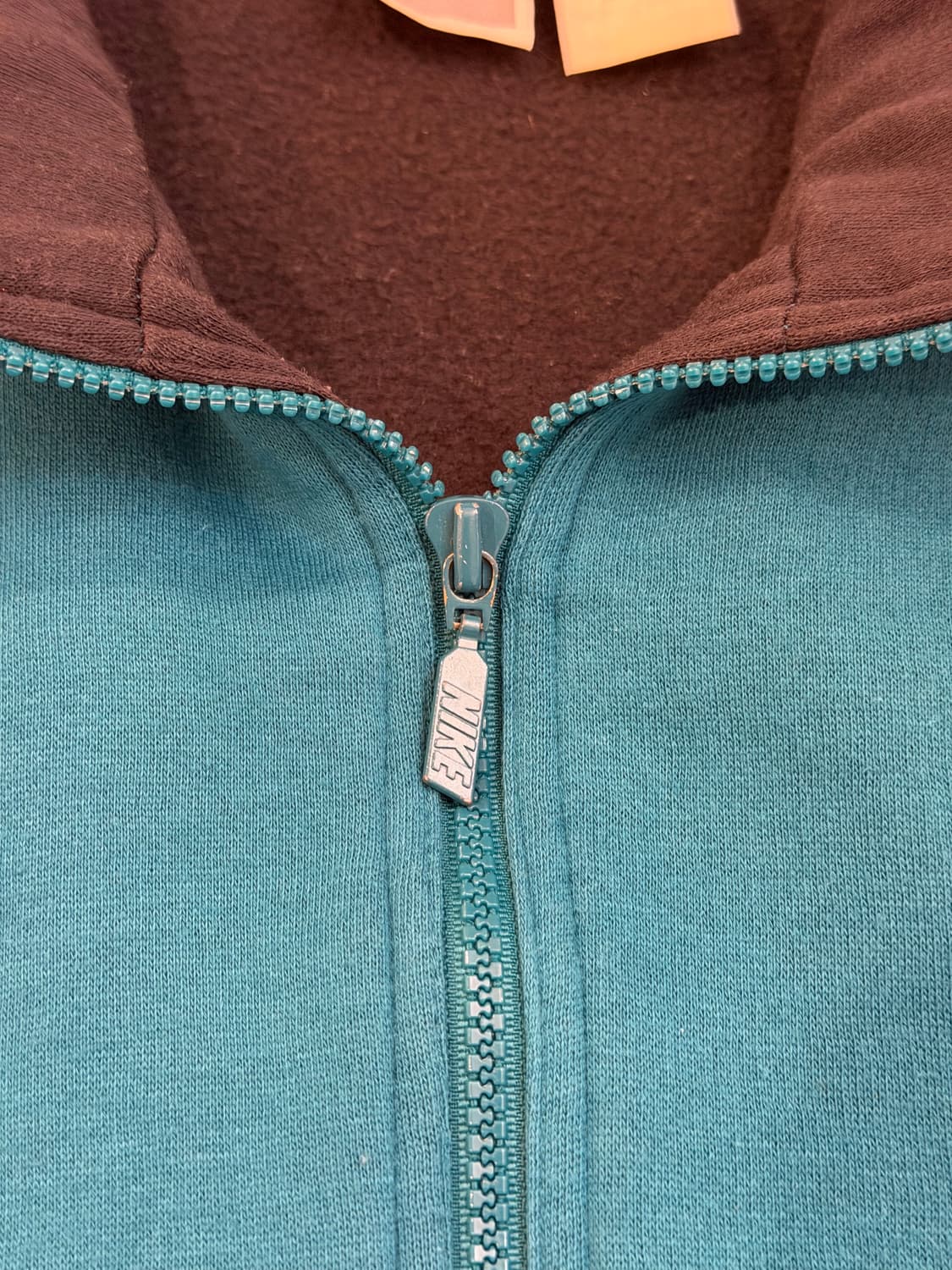 80s 나이키 아카이브 컬러블록 코튼 집업 져지 에메랄드 상품이미지5