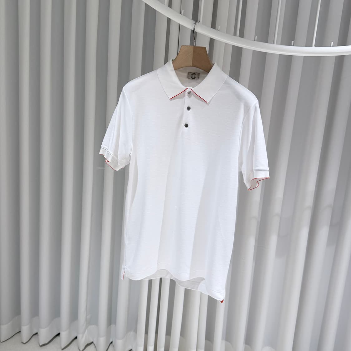 (A+/L) / 에르메스 더블 테크니컬 폴로 반팔 티셔츠 화이트 상품이미지2