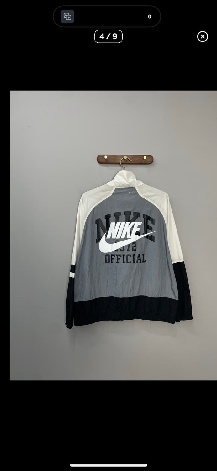 나이키 그레이 블랙 언라인드 프린팅 바람막이 A2472 상품이미지3