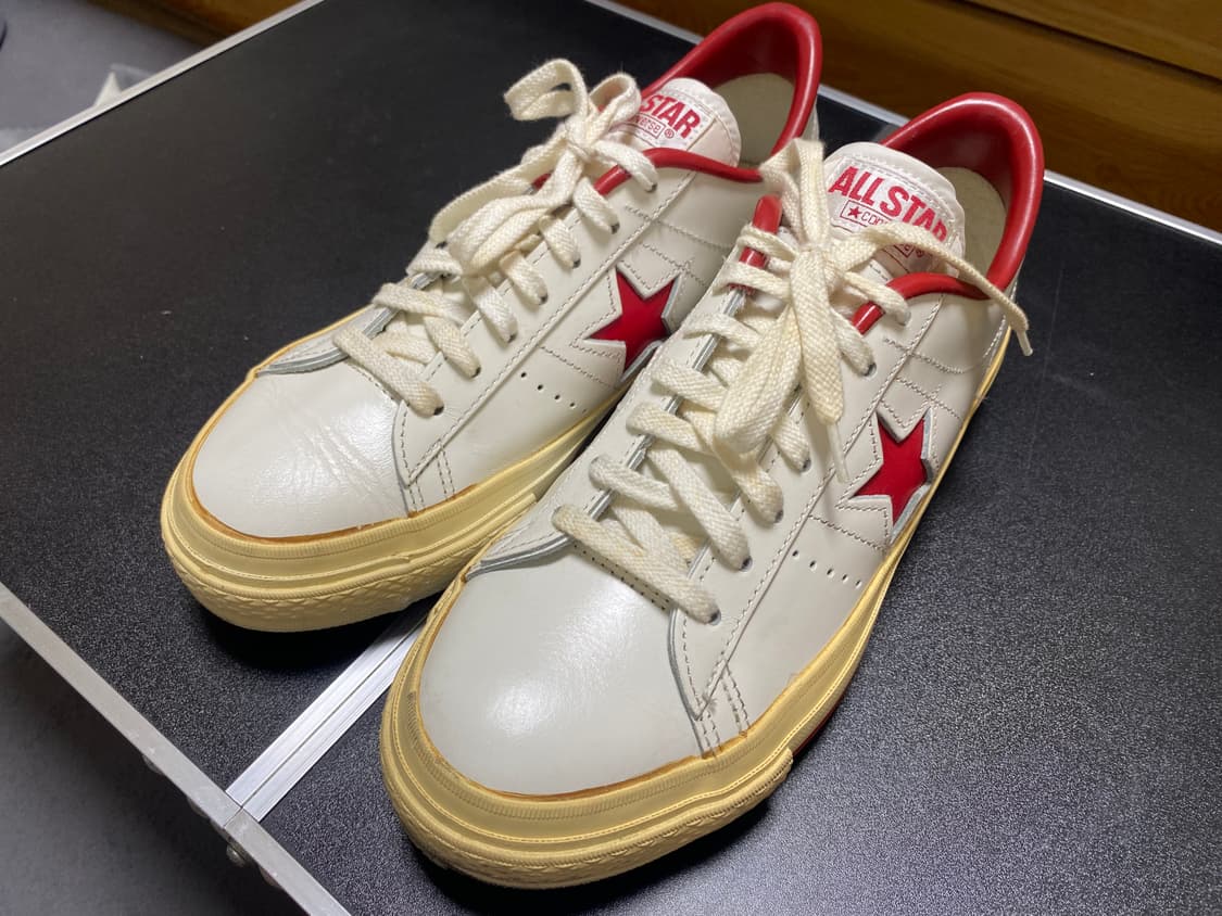 [CONVERSE] 컨버스 재팬 원스타J 6사이즈 화이트/레드 상품이미지1