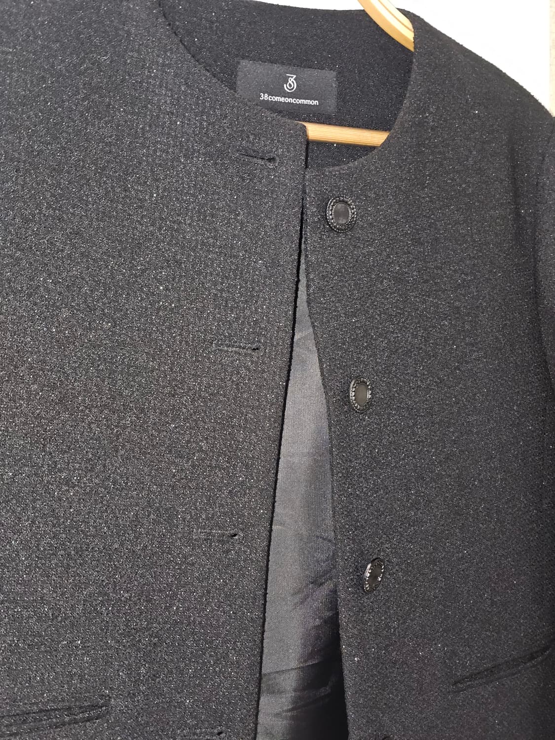 38컴온커먼 트위드 자켓 블랙 (메탈사 은은글리터) 상품이미지7