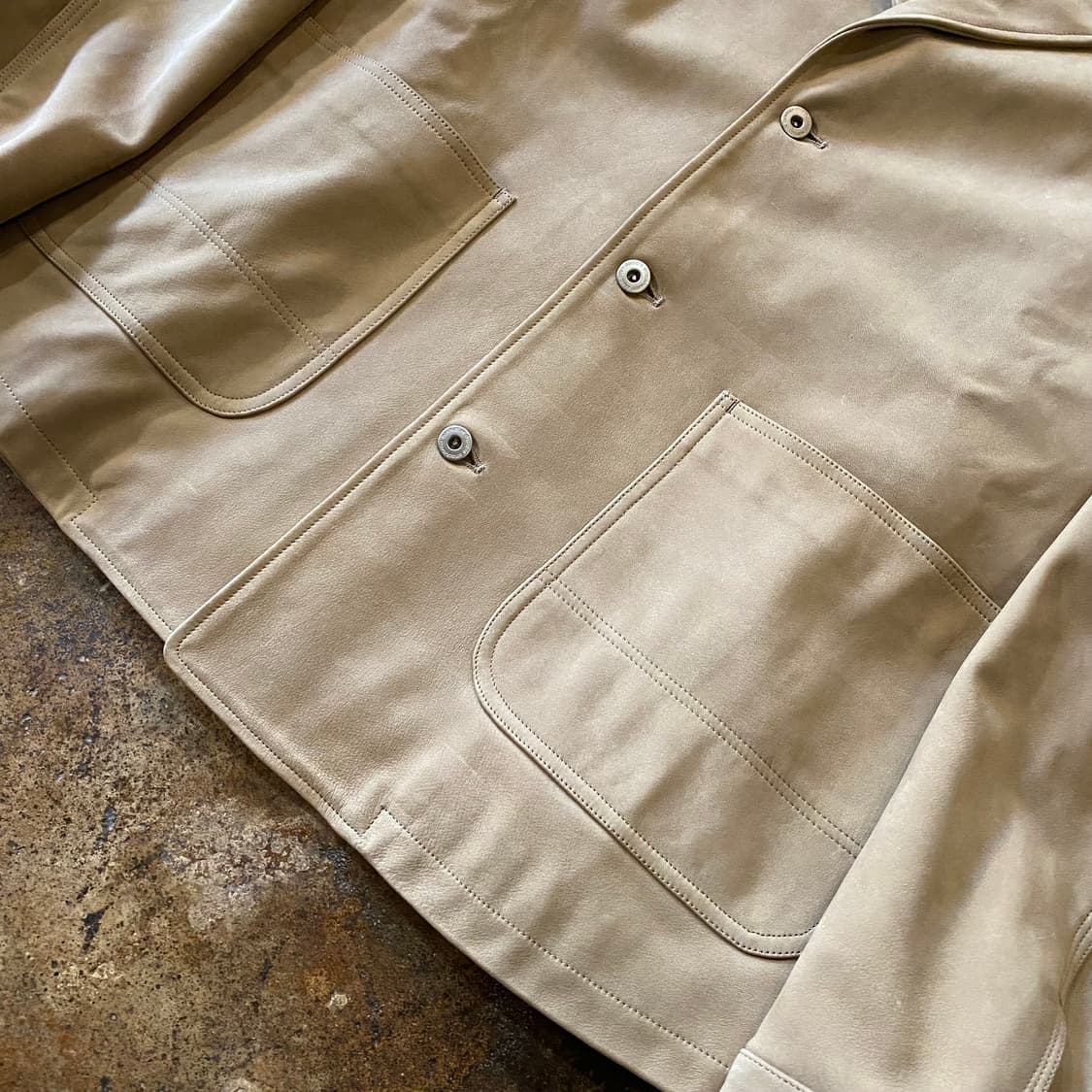 (3) 논네이티브 베이지 가죽 자켓 상품이미지4