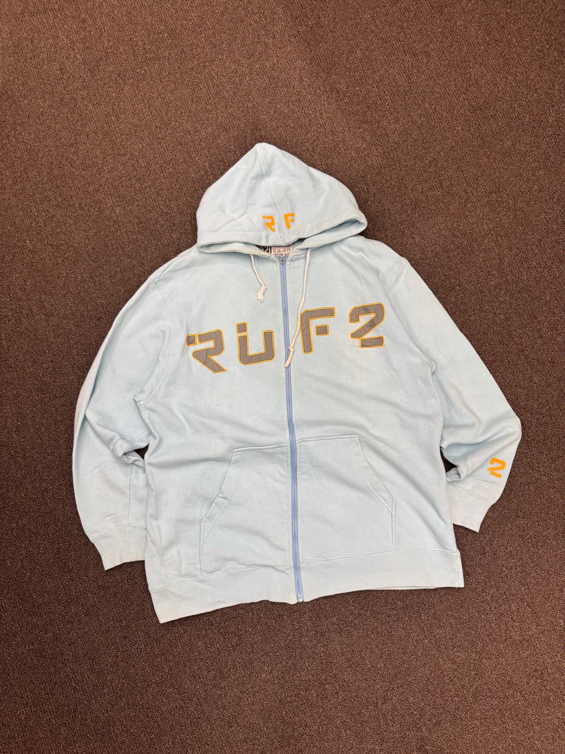 L)RUF2 빈티지 로고 포인트 후드집업(지퍼/오염) 상품이미지1