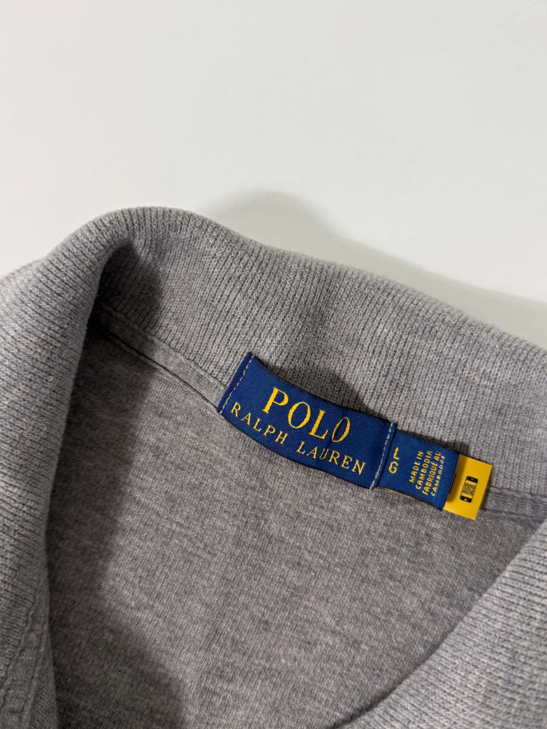 폴로 랄프로렌 루즈핏 신형 QR라벨 하프집 그레이 니트 상품이미지5