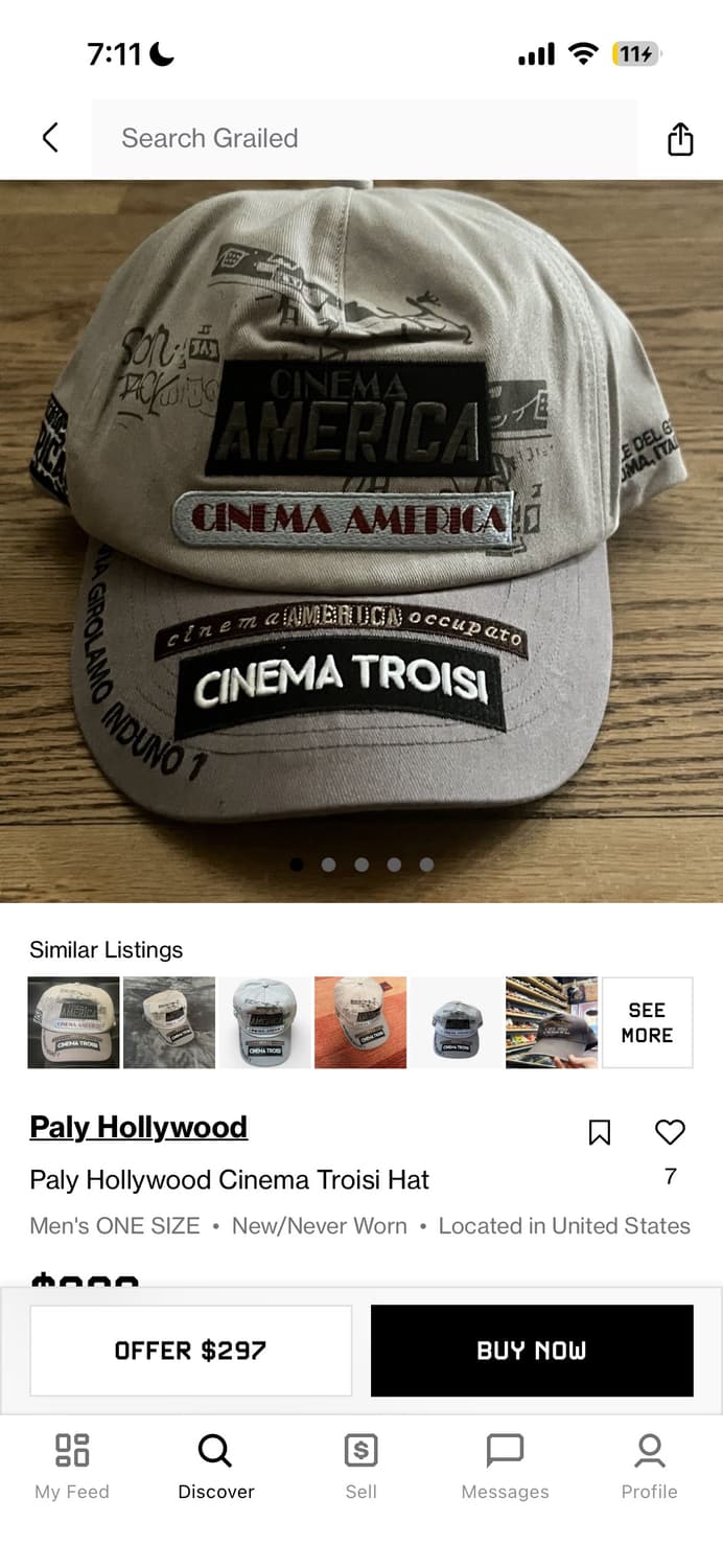 25FW 팔리할리우드 시네마 트로이시 5패널 캡 상품이미지6