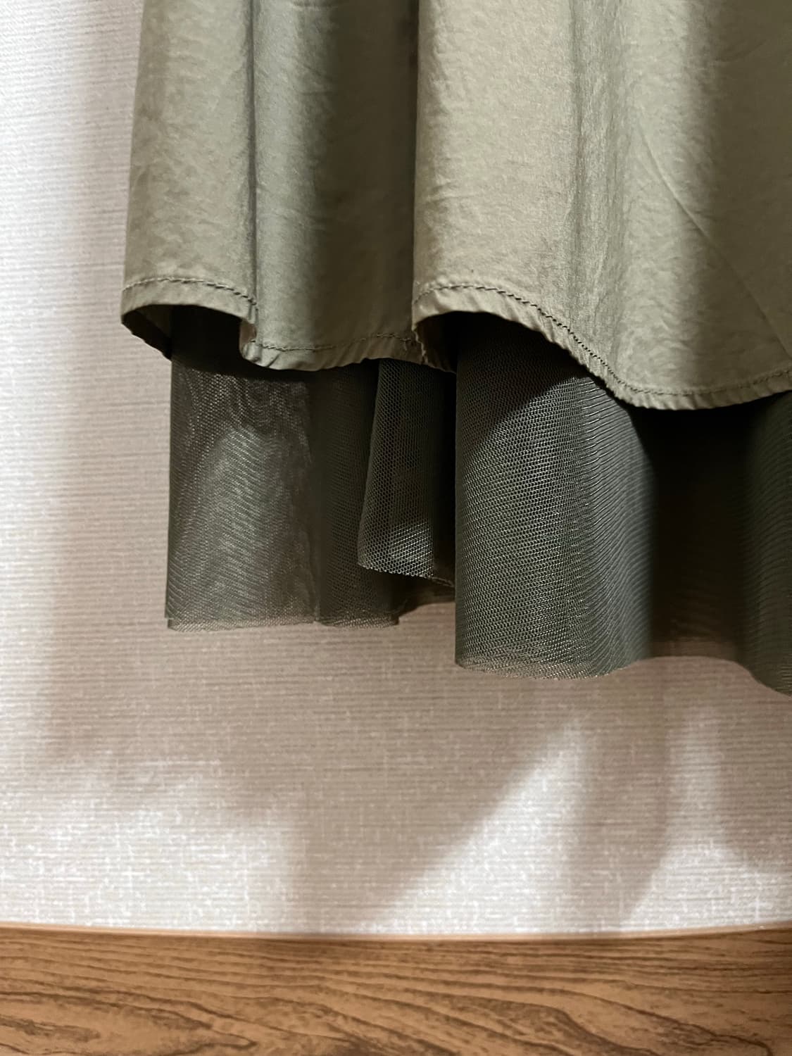 메쉬레이어드 밴딩 롱스커트 상품이미지5