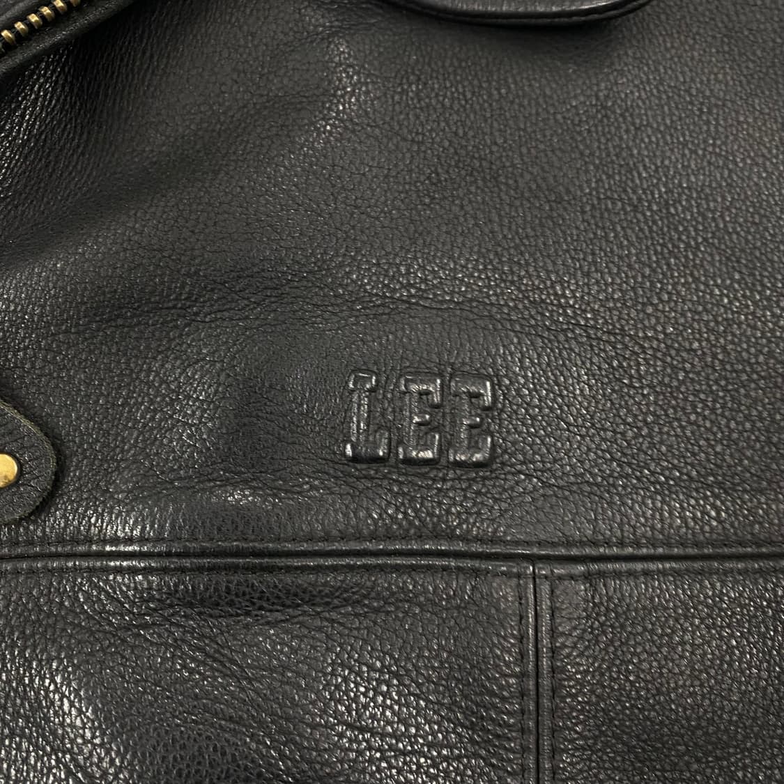 00s 빈티지 Lee 소가죽 블랙 레더 자켓 (103) 상품이미지4