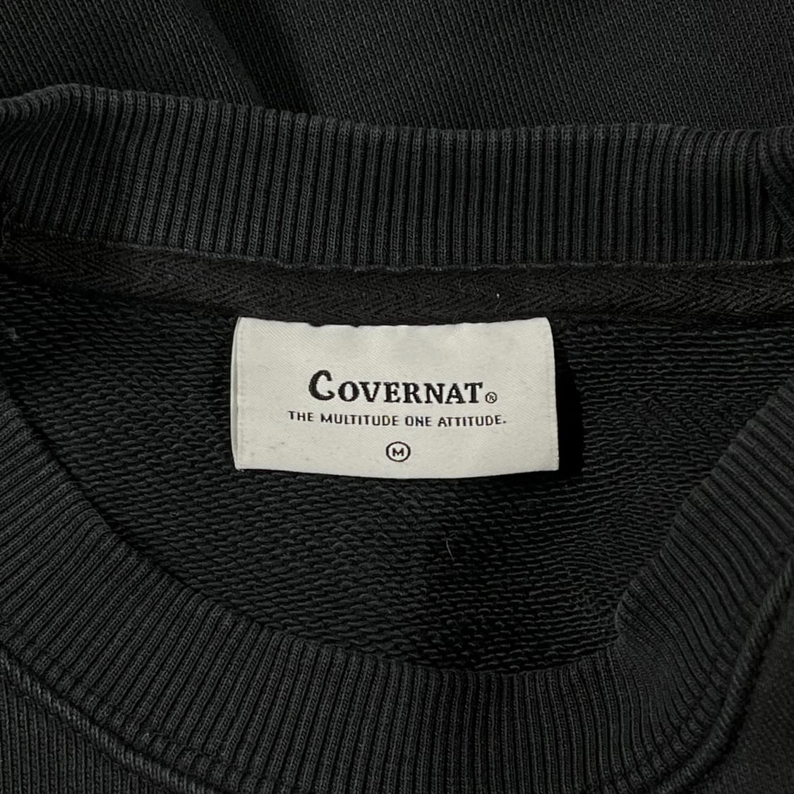 [M/오버핏] 커버낫 라운드 긴팔 맨투맨 블랙 상품이미지5