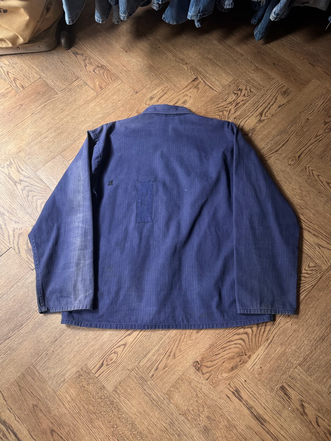 [XL]90's 빈티지 H.H 헤링본 프렌치 워크자켓 상품이미지7