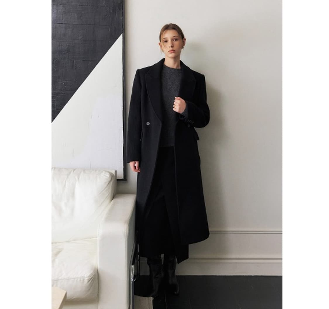 아티드 캐시미어 테일러드 롱 코트 S 상품이미지3