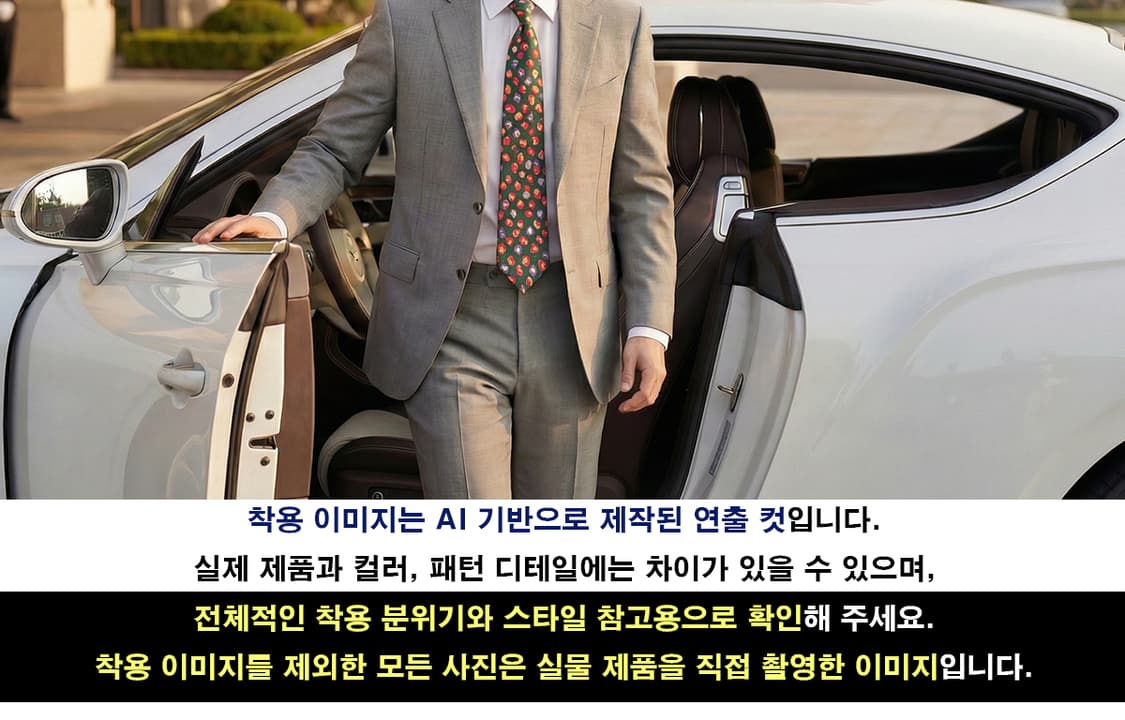 발망 실크 그린 패턴 넥타이 9.4cm A등급 k1920
 상품이미지2