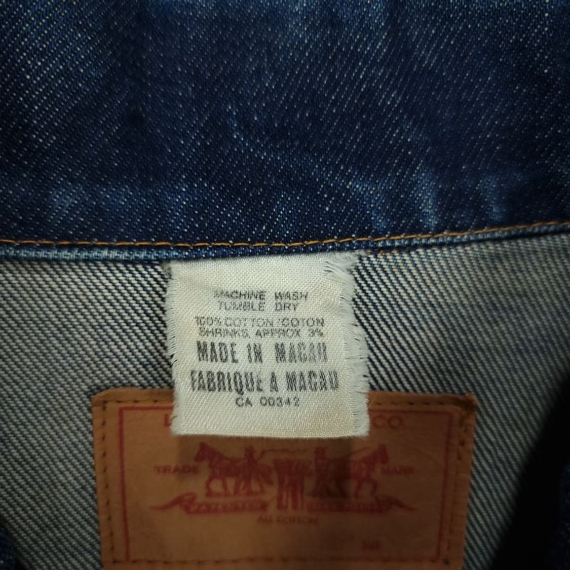 [리바이스]60'S 빈티지 350 마카오공장 빅 E 데님자켓 P01494 상품이미지9